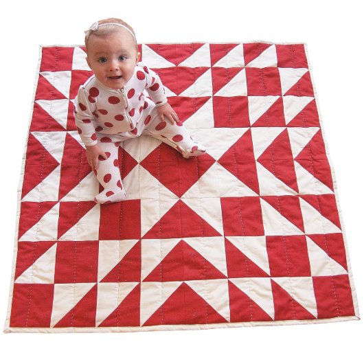 40" x 40" Meghan Patchwork Unisex Baby Quilt (Front)