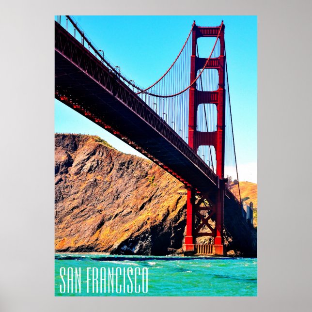 40 X 55  CANVAS GLOSS GOLDEN GATE BRIDGE POSTER (Front)