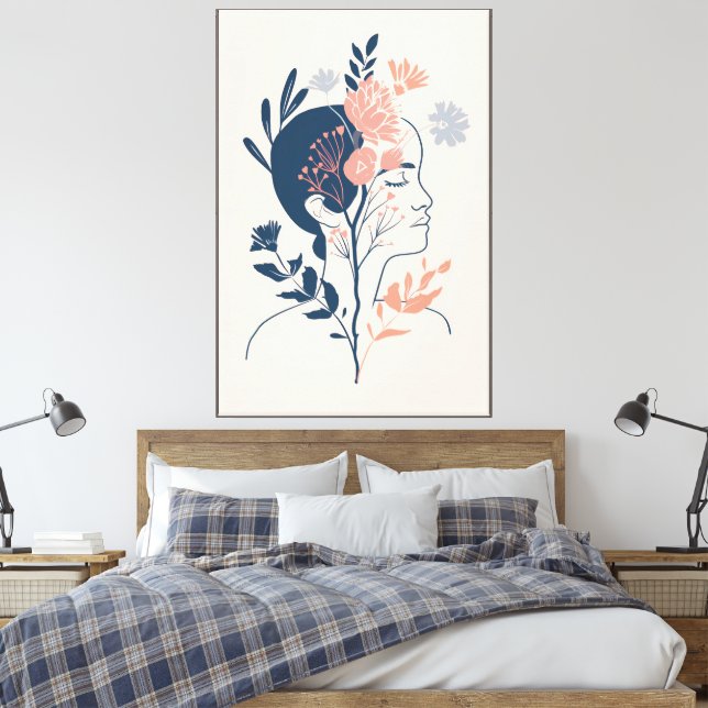 40" x 60" Digital Art Wrapped Canvas Wall Art (Insitu(Bedroom))