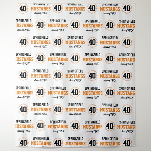 40 Year High School Reunion Step Repeat Backdrop