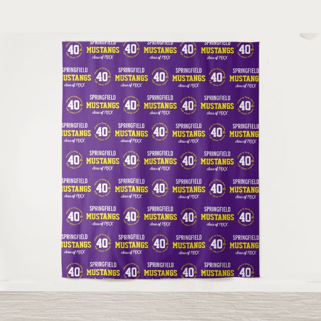 40 Year High School Reunion Step Repeat Backdrop (Front)