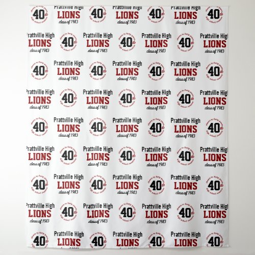 40 Year High School Reunion Step Repeat Backdrop