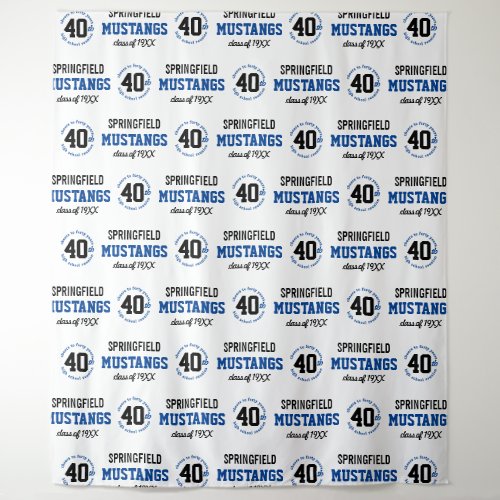 40 Year High School Reunion Step Repeat Backdrop