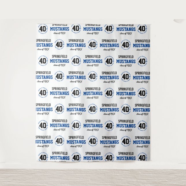 40 Year High School Reunion Step Repeat Backdrop (Front)