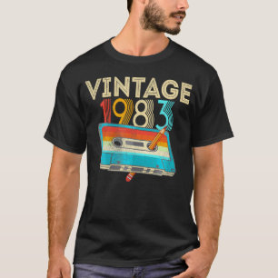 40 Year Old 1983 Cassette Tape 40Th Birthday T-Shirt