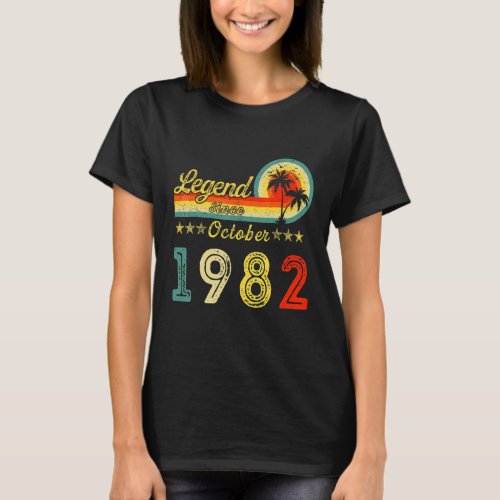 40 Year Old  Awesome Since October 1982 40th Birth T_Shirt