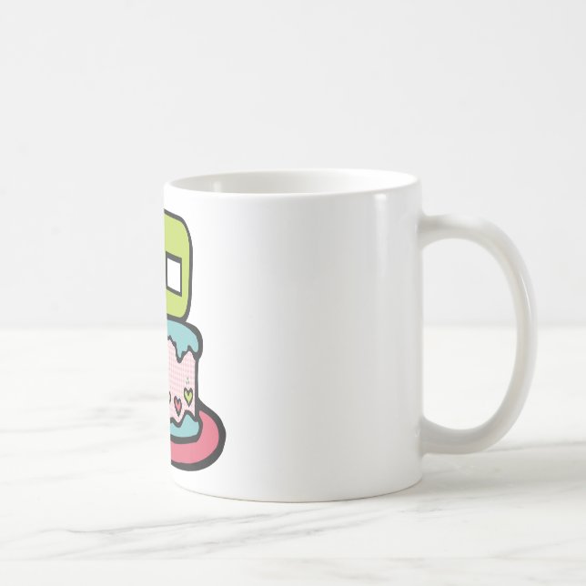 40 Year Old Birthday Cake Coffee Mug (Right)