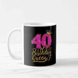 40 Year Old Gifts 40th Birthday Queen Diamond Crow Coffee Mug