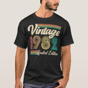 40 Year Old Gifts Born In 1982 Vintage 40th Birthd T-Shirt