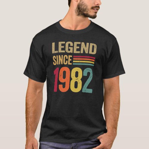 40 Year Old Gifts Legend since 1982 _ 40th B_Day T_Shirt