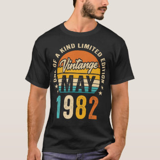 40 Year Old May Vintage 1982 Limited Edition 40th T-Shirt