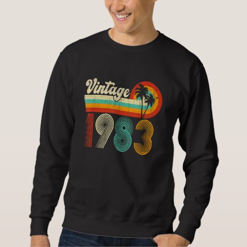40 Year Old Retro  Men Women Vintage 1983 40th Bir Sweatshirt