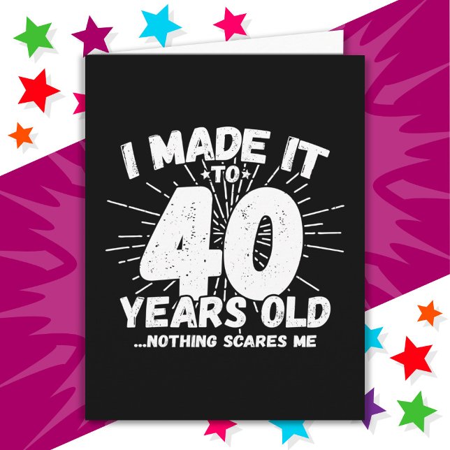 40 Year Old Sarcastic Meme Funny 40th Birthday Card (Creator Uploaded)