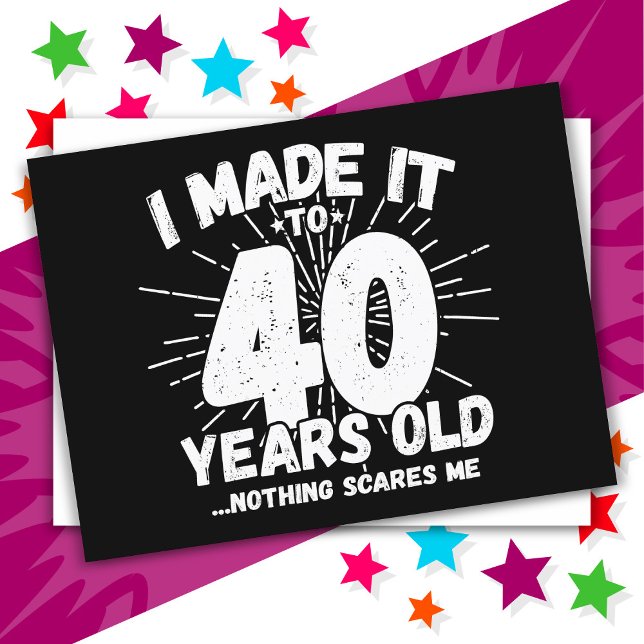 40 Year Old Sarcastic Meme Funny 40th Birthday Postcard (Creator Uploaded)