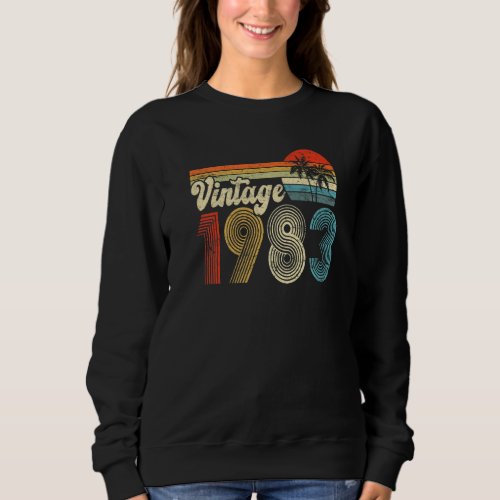 40 Year Old Vintage 1983 40th Birthday Men Women Sweatshirt