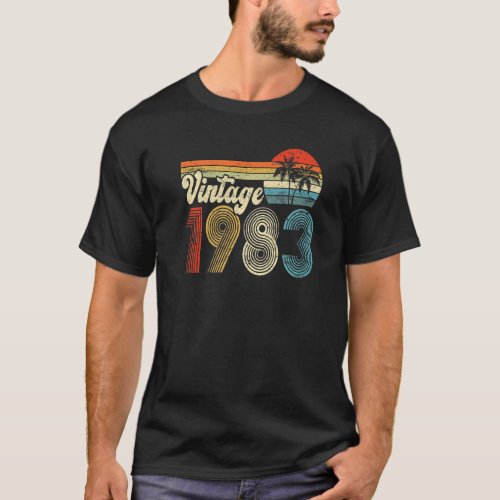 40 Year Old Vintage 1983 40th Birthday Men Women T_Shirt