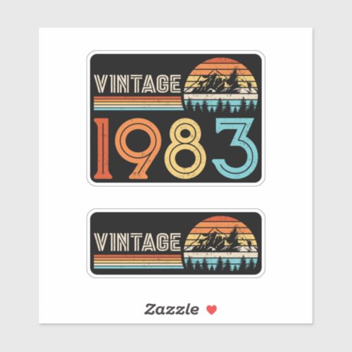 40 Year Old Vintage 1983 Retro 40th Birthday Gift  Sticker