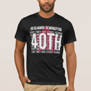 40 Year School Reunion Any Calendar Year STAR V18H T-Shirt