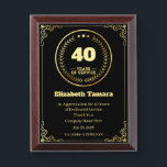 40 Year Work Anniversary | Employee Appreciation Award Plaque<br><div class="desc">40 year work anniversary quotes award,  for Employee Appreciation. personalized happy work anniversary gift</div>