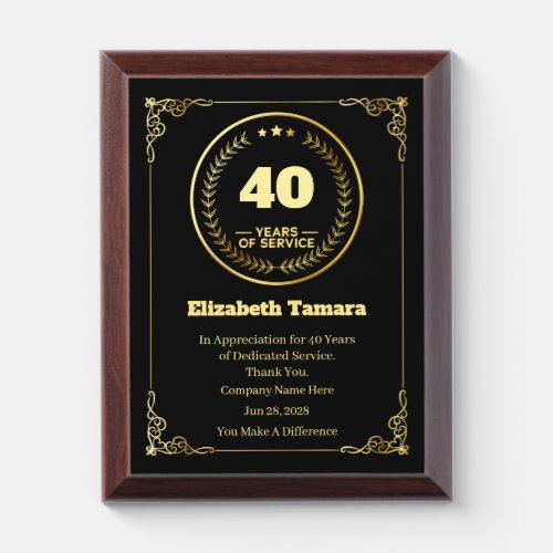 40 Year Work Anniversary | Employee Appreciation