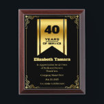 40 Year Work Anniversary | Employee Appreciation Award Plaque<br><div class="desc">40-year work anniversary quotes award,  for Employee Appreciation. personalized gift</div>