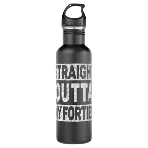 40 Years 1982 Straight Outta My Forties 40th BIRTH Stainless Steel Water Bottle