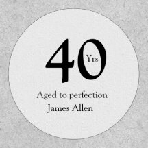 40 years aged to perfection birthday name simple
