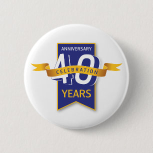 40 Years Anniversary Design Button