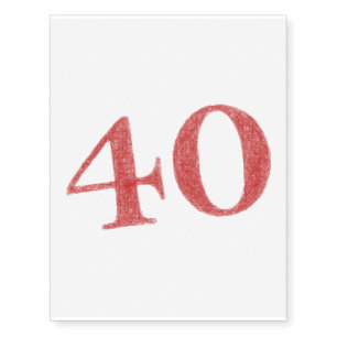 40 years anniversary temporary tattoos