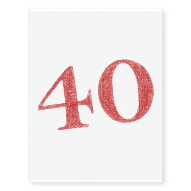 40 years anniversary temporary tattoos (Front)