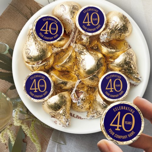 40 years blue gold business anniversary custom hershey®'s kisses®