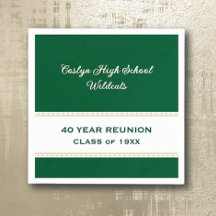 40 Years! Custom Class Reunion party Paper Napkin