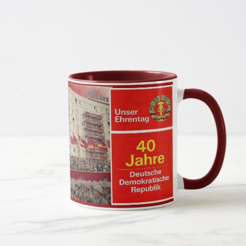 40 years DDR East Germany Mug