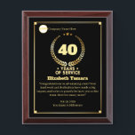 40 Years Employee Anniversary Appreciation Message Award Plaque<br><div class="desc">Celebrate your employee's anniversary with a Custom Appreciation Message Award Plaque, recognizing their dedication and contributions. Craft a heartfelt message that reflects their journey, values, and impact within the company. This thoughtful gift honors their hard work and reinforces the strong bond between the employee and the organization, making them feel...</div>