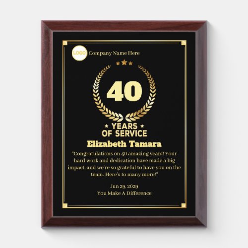 40 Years Employee Anniversary Appreciation Message