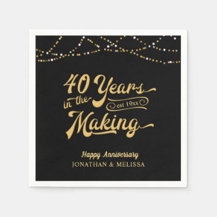 40 YEARS IN THE MAKING 40th Anniversary Lights Napkins