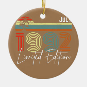 40 years July 1982 vintage limited edition Ceramic Ornament