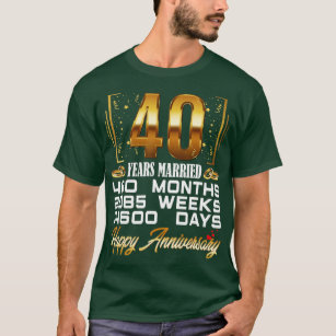 Tee-shirt anniv 40 ans anniversaire humour