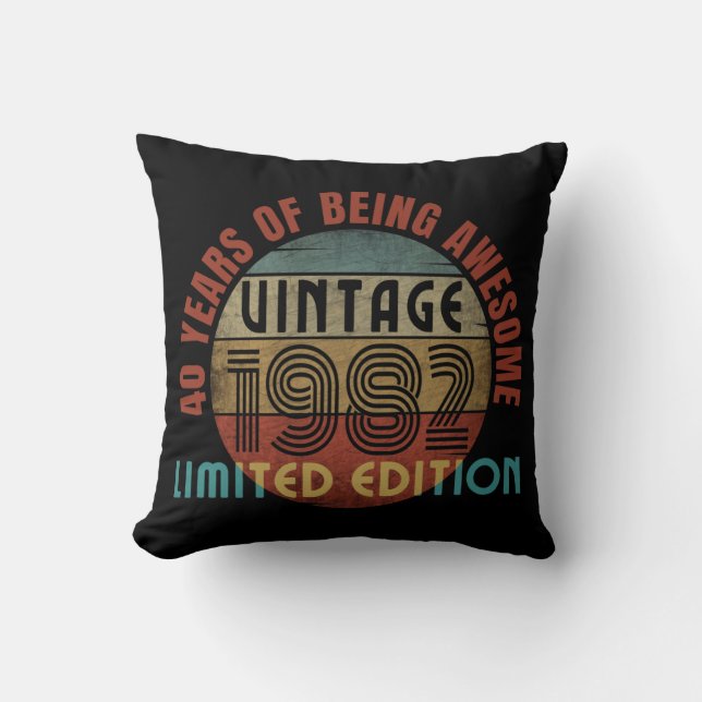 40 years of being awesome   throw pillow (Front)