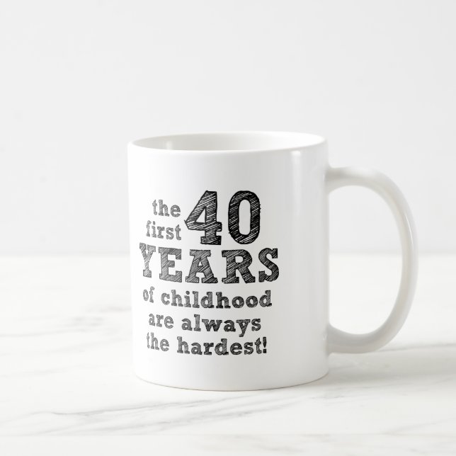 40 Years of Childhood Funny Mug (Right)