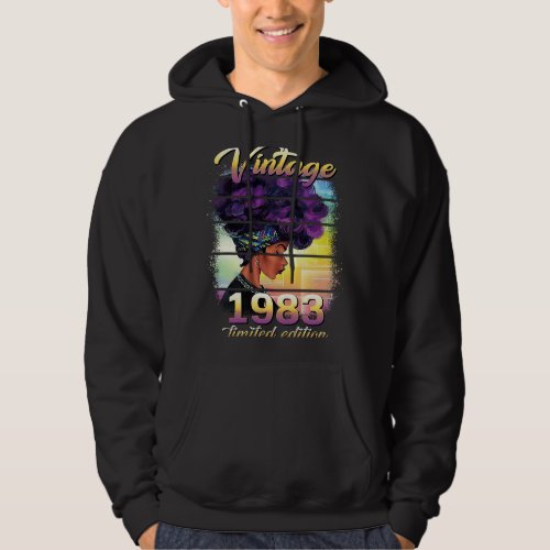40 Years Old 40th Birthday Black  Women Awesome 19 Hoodie