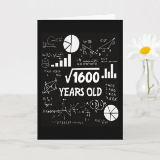 40 Years Old Bday Math Teacher 40th Birthday Gift Card