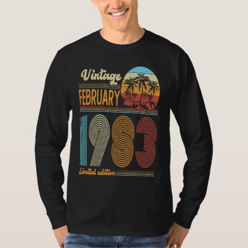 40 Years Old Birthday  Vintage February 1983 Women T_Shirt