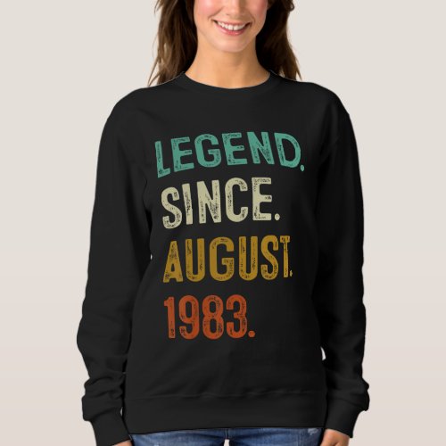 40 Years Old Gift 40th Birthday Men Legend Since A Sweatshirt