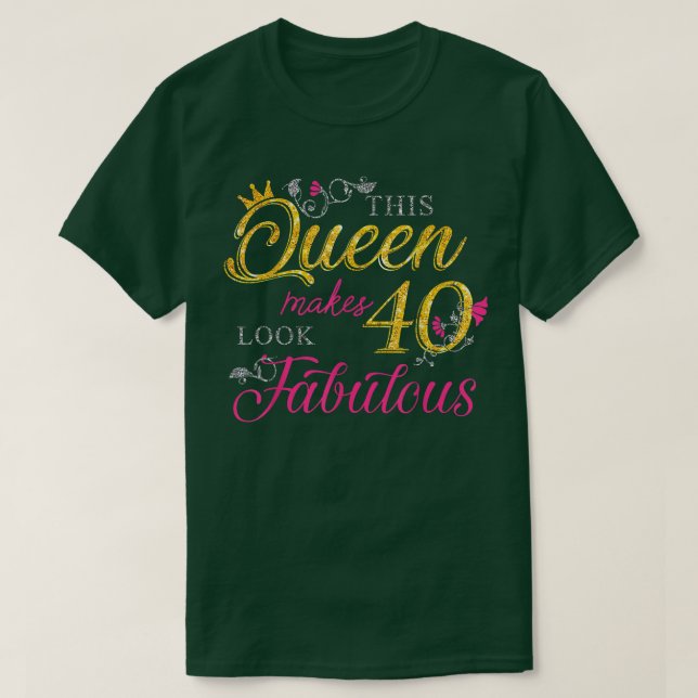 40 Years Old Gifts 40 & Fabulous Since 1982 40th B T-Shirt (Design Front)