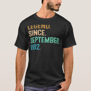 40 Years Old Legend Since September 1982 40th Bir T-Shirt