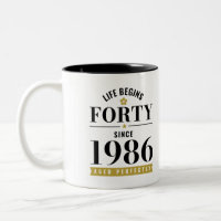 40 Years Old Life Begins At Forty 1986 40th Birthd