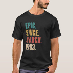40 Years Old Vintage 1983 Birthday 40th Decoration T-Shirt