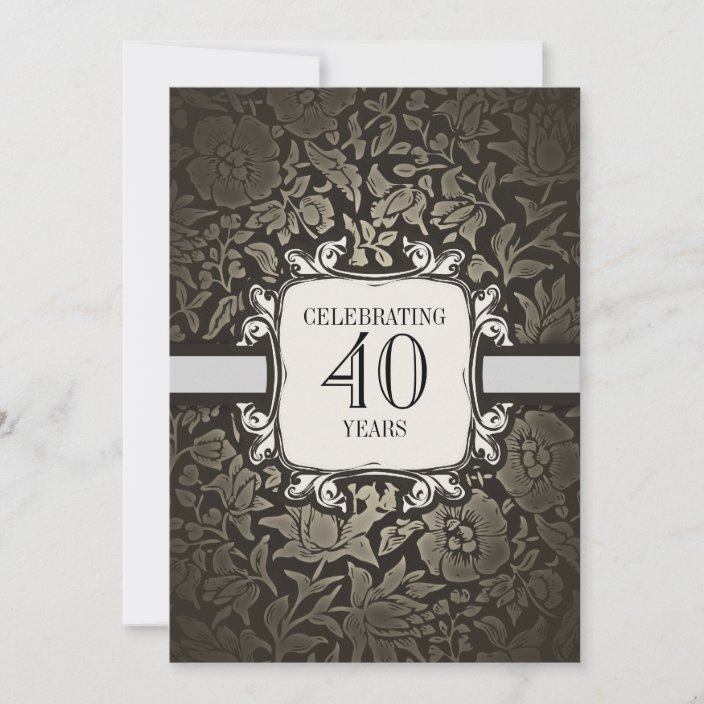 40 years wedding anniversary party invitations | Zazzle.com