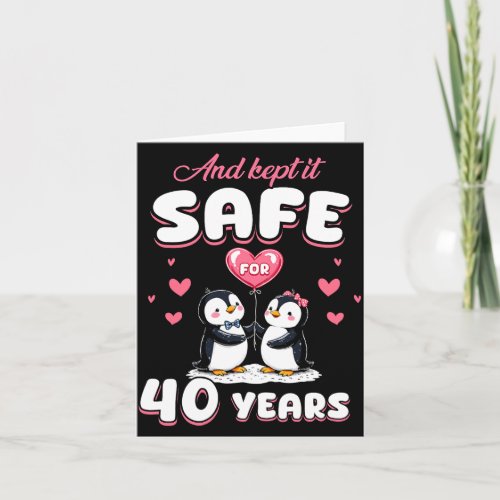 40 Years Wedding Anniversary Penguin Couples Match